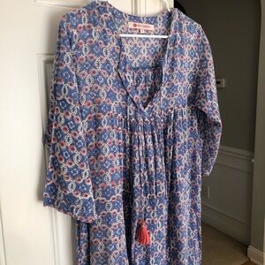 New: Ro’s Garden Cotton Resortwear Dress with Fringed Bottom. Size Small